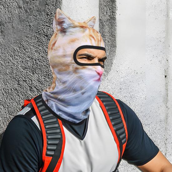 Summer Cycling Face Guard Neck Gaiter Windproof UV Protection Breathable Men Women Outdoor 3D Animal Balaclava Full Cover Neck Scarf Hood Hat
