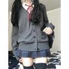 Japanese JK School-Style V-Neck Cardigan - Autumn/Winter Loose Knit Sweater for Women