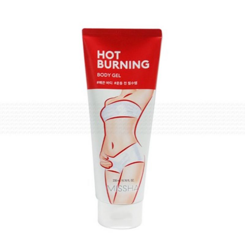 MISSHA Hot Burning Body Gel 200ml X 2pcs – Warming Firming Massage Gel for Waist, Thighs & Body Care