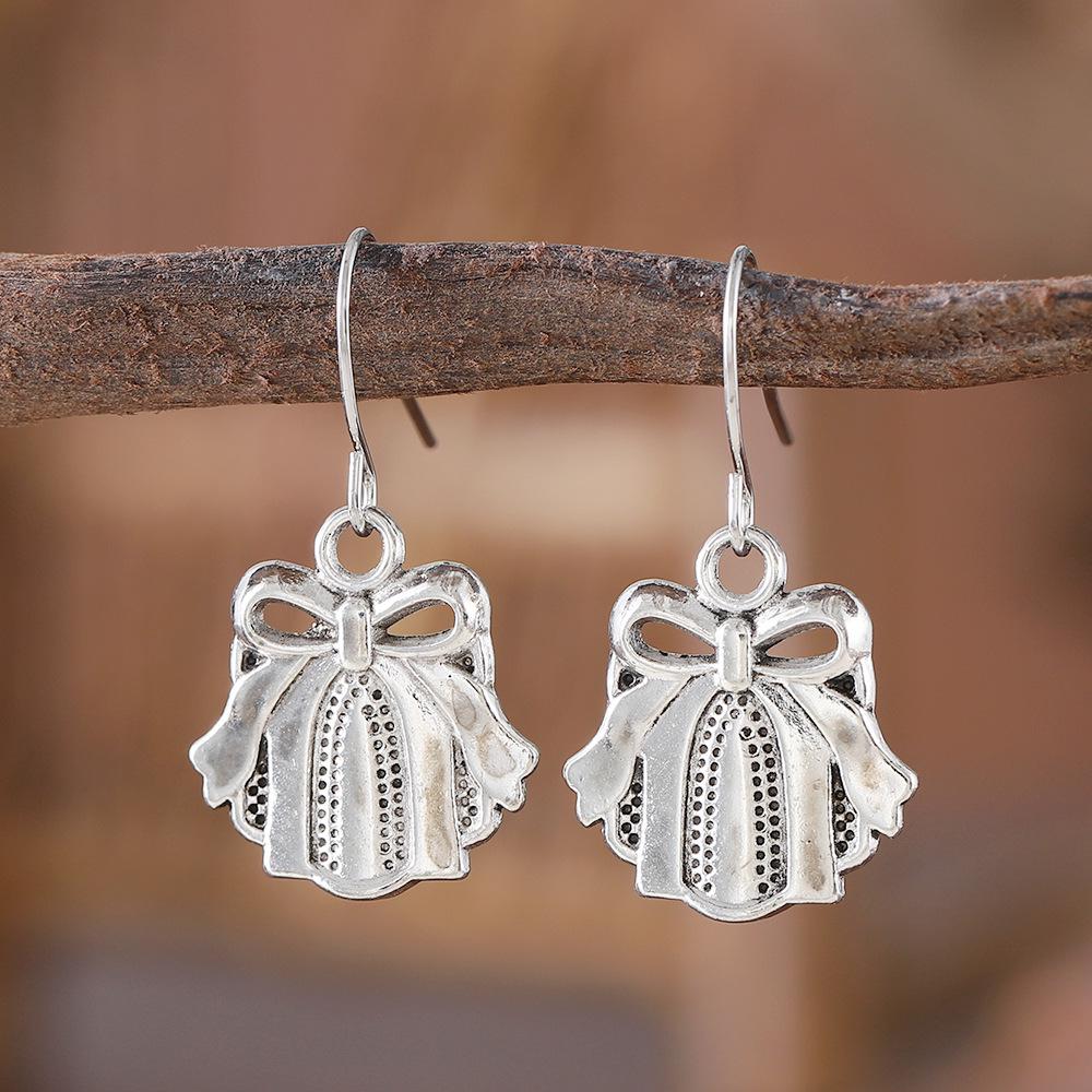 Retro Santa Claus & Reindeer Pendant Earrings - Women's Christmas Jewelry