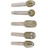 20pcs Diamond Burrs Set, 1/4 inch/6mm Shank, 120 Grit, Diamond Carving Bits Mounted Points, Grinding Burrs, 5pcs Diamond Burr Set - 1/4" Shank, 50