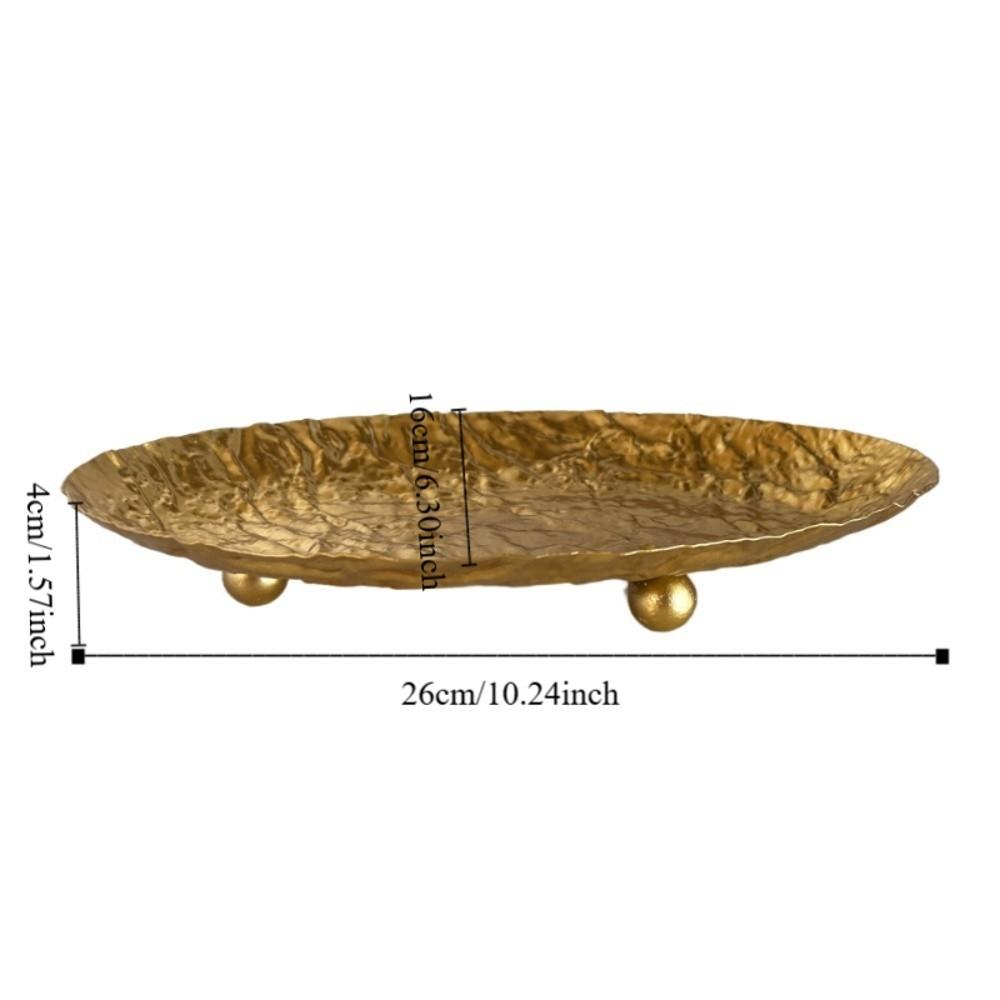Hammer Texture Desktop Storage Tray Wrought Iron Key Storage Plate Tea Table
