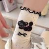 Women's Pile Socks Cute Socks for Women Spring and Autumn Mid-tube Socks Pure Cotton  Ruffled Long Socks