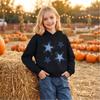 Boys Girls Casual Pullover Hoodie with Star and Letter Print for Sports and Daily Wear
