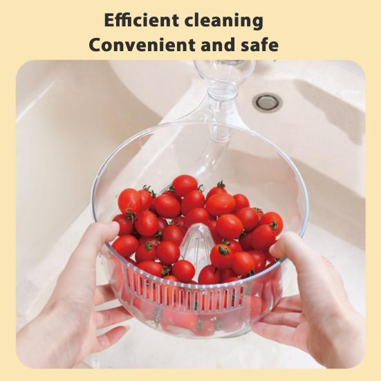 Drain Basket with Strainer Portable Lightweight Fruit Vegetable Washing Bowl
