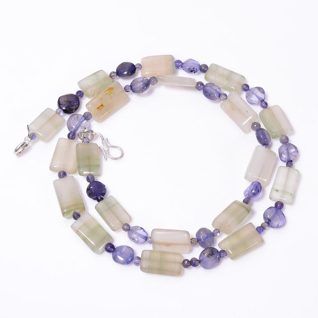 Natural Green Aventurine Iolite Gemstone Smooth Beads Necklace 3-17 mm 18" UB-8639