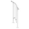 VEVOR Handrails for Outdoor Steps, 1-2 Step Stair Hand Rail Kit, Transitional Carbon Steel Railings with Installation Kit, Stair Rails for Seniors