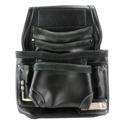 SK11 Genuine Leather Waist Nail Bag 3 Tiers with Hammer Holder and Conveyor Holder DVC-KZ28