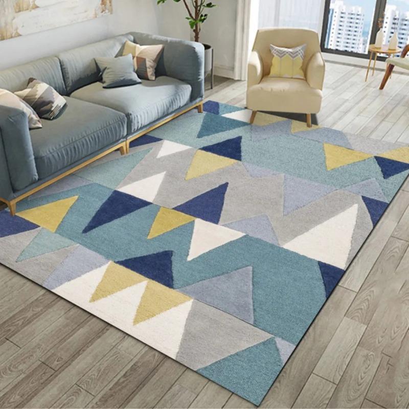 Modern Minimalist Geometric Triangle Rug For Living Room And Bedroom Non Slip Wear Resistant Easy To Clean Insulated Rug Beauty