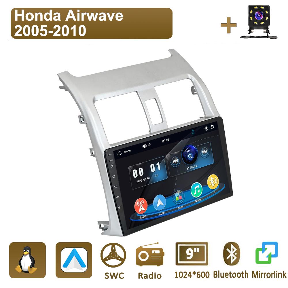 

Icreative Car Radio Multimedia MP5 Player Head Unit Stereo BT For Honda Airwave 2005-2010 серебряный
