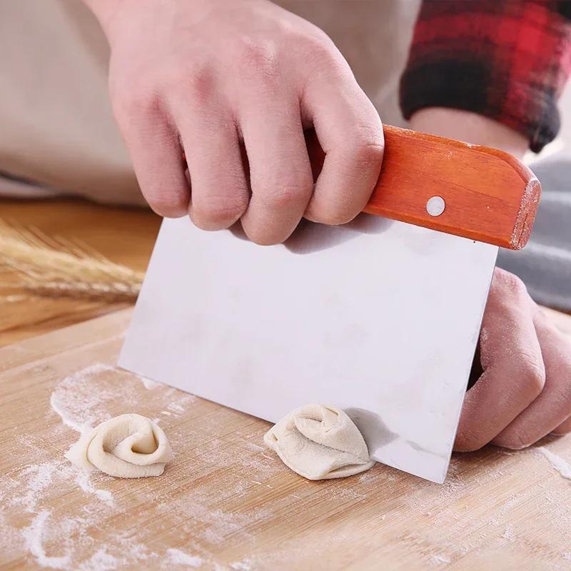 Dough Cutting Knife Stainless Steel Scraper Non-Stick Scraper Rice Roll Scraper Dough Cutting Cake Steamed Bun Hand Rolling Doug