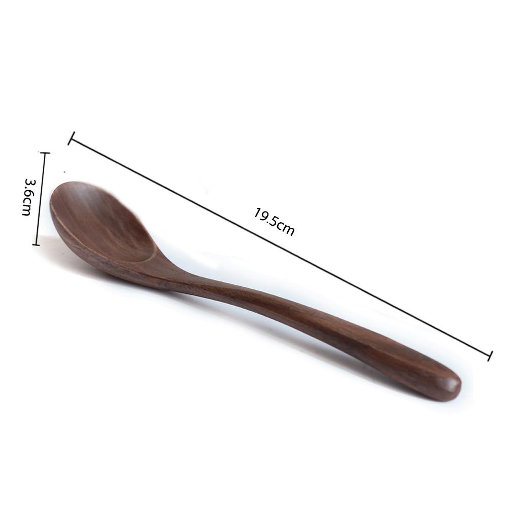 Black Walnut Wooden Spoon Tableware Honey Coffee Soup Spoon
