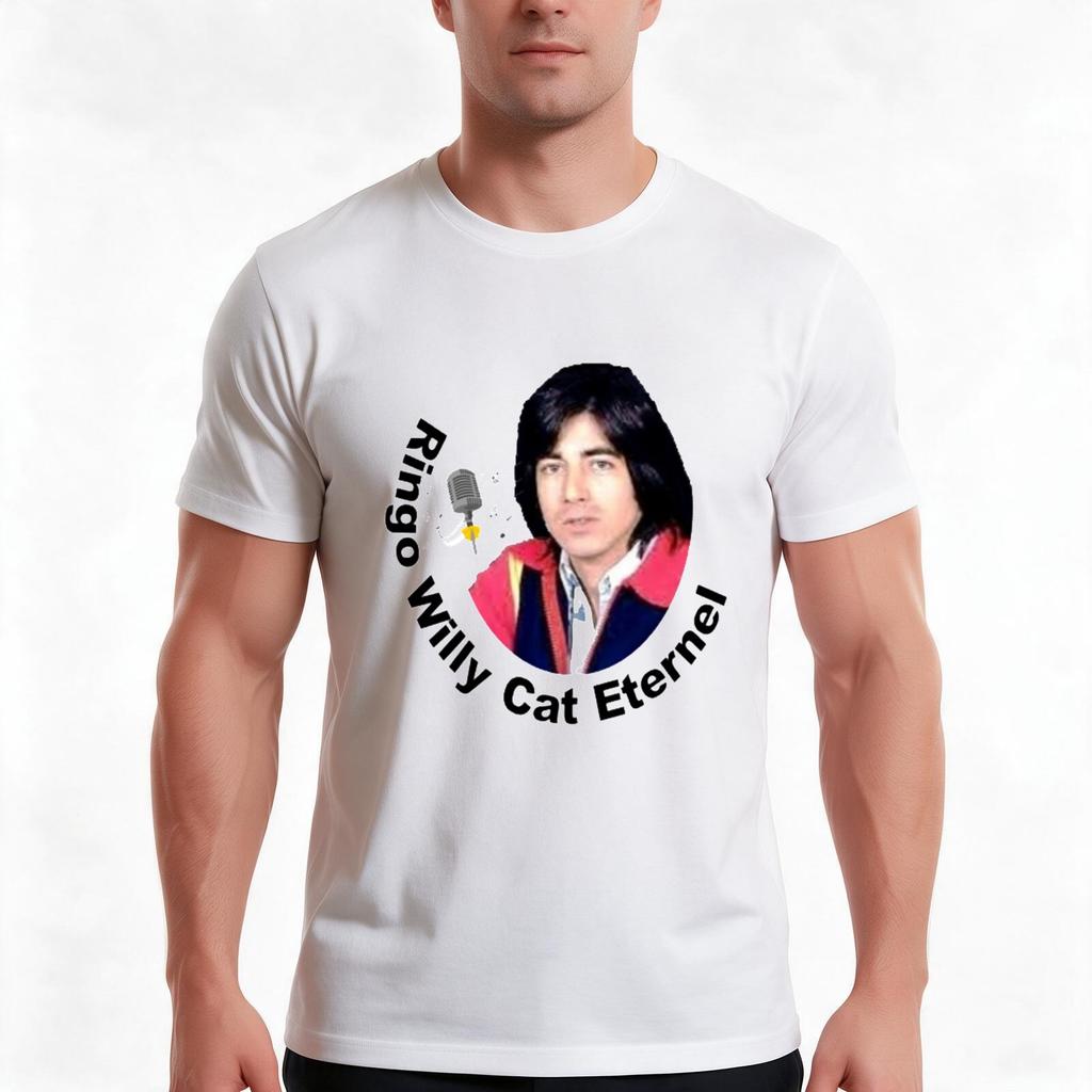 Ringo Willy Cat Eternal Tshirt Summer Casual Cotton Tee Oversized Streetwear Tops Vintage Graphic Print Unisex Unisex Unisex