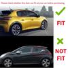 For Peugeot 208 2018   -2024 ABS Plastic Rear Window Quarter Louver Cover Side Vent Trim Car Adhesive Accessories