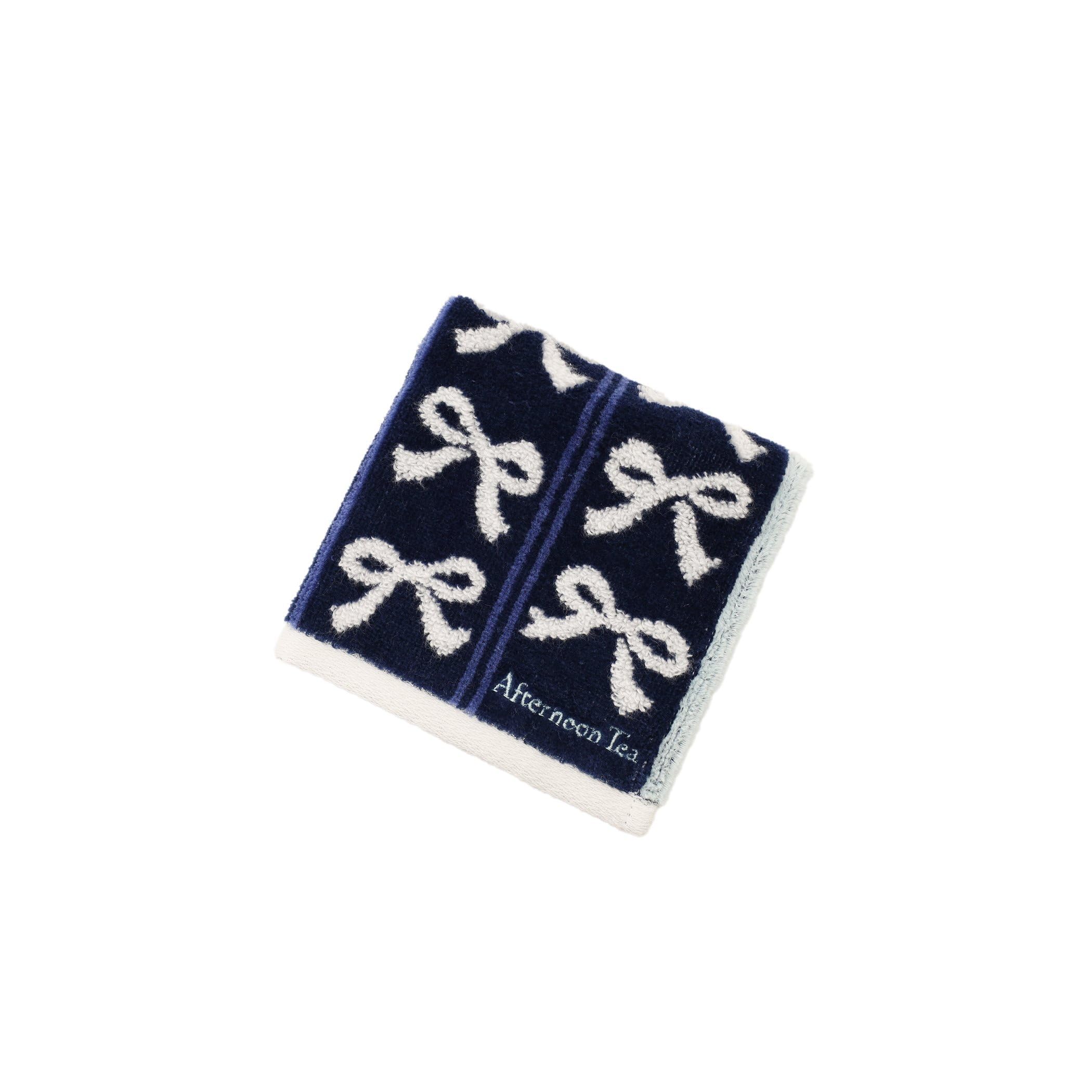 Tea Afternoon Tea Living Hand Towel JK74 Ribbon Jacquard Mini Towel Navy [Afternoon Living]
