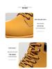 2025 Herbst/Winter Herren High-Top Gelbe Leder Martin Stiefel - Lässige Outdoor Höhenverstärkende Arbeitskleidung Schuhe