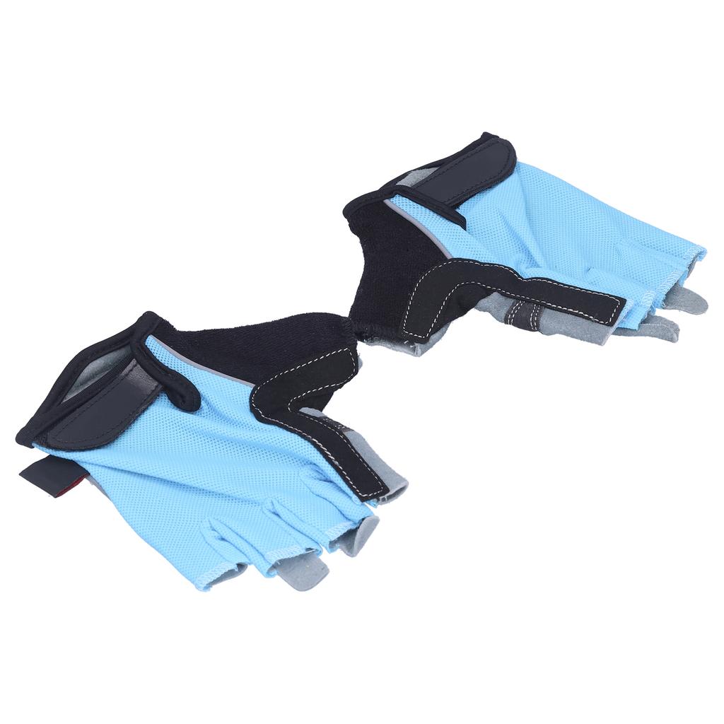 Half Finger Gloves NonSlip AntiWear Hands Protection for Gym Fitness Weight Lifting Rock Climbing L Size