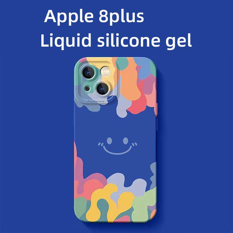 Kolorowa uśmiechnięta twarz odpowiednia dla Apple 15/14/13 minimalistyczne etui na iPhone 12pro odporne na upadki 7/8P