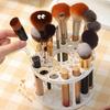 360 Rotating Makeup Brush Organizer 45 Holes Visible Large Capacity Cosmetic Storage for Home Vanity Use