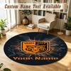 Round Rug Custom NameHull City Pattern Non Slip Carpet Home Floor Decor