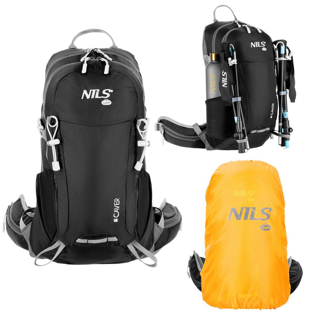 Black Tourist Backpack Caver 18L Nils Camp Nc1950