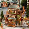 DIY Street Corner Pub Mechanical Assembly Model Large Handmade Building House Toy Gift for Adults
