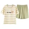 Women's Summer Cartoon Pajama Set - Cute Short Sleeve and Shorts, Plus Size, Lightweight Home or Outdoor Wear