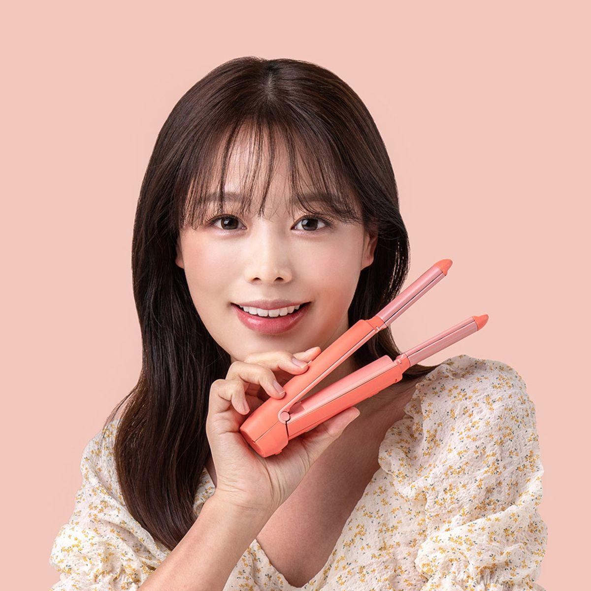 Type-C Mini Portable Cordless Hair Iron Two-Way Coral Blossom BCD1030CK