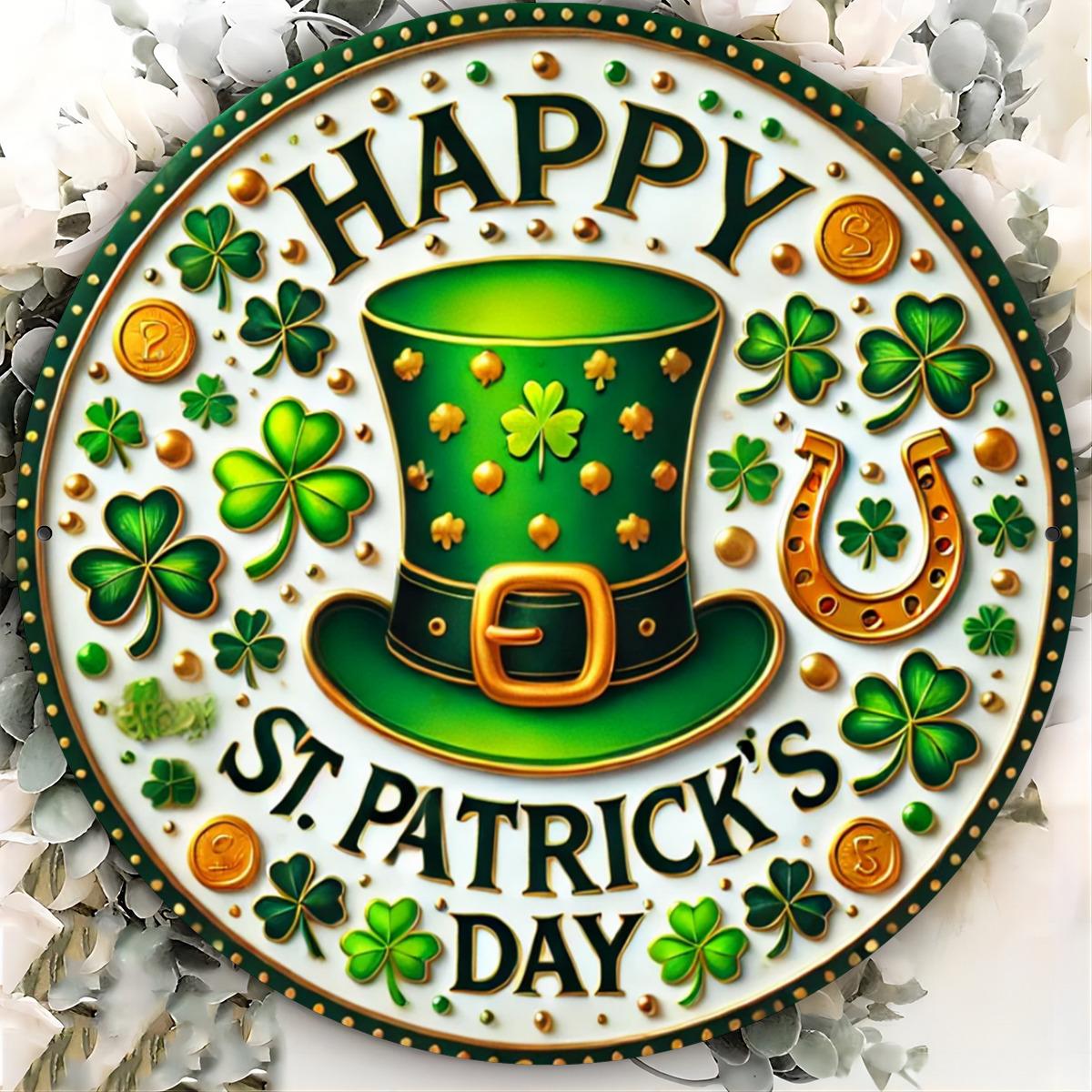 

Деревянный 1шт Happy St. Знак с гравировкой из фольги ко Дню Святого Патрика - наружный декор для двери, стены, дома, комнаты, фермы, улицы, магазина, гаража, бара, сада, кафе