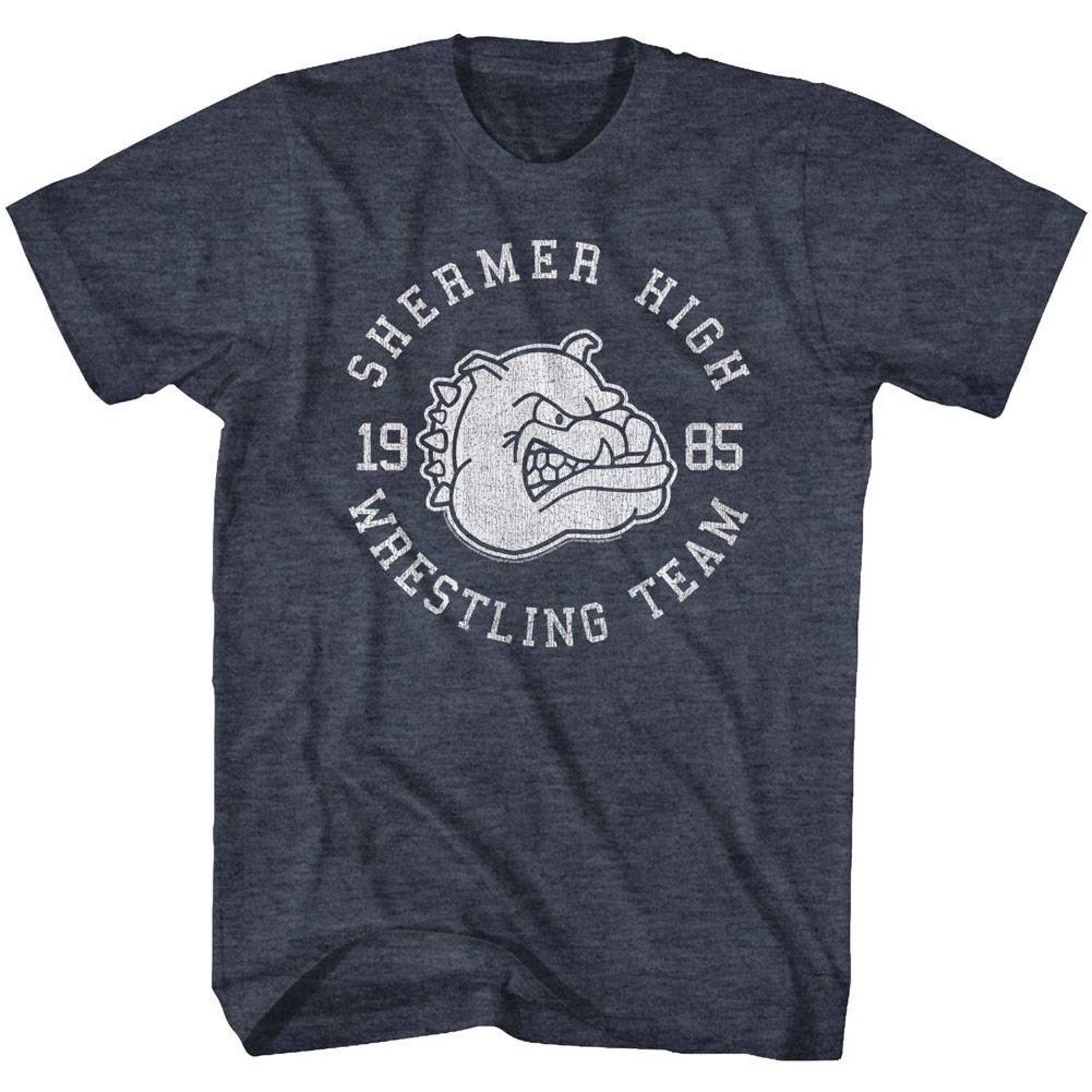 Breakfast Club Wrestling Team Navy Heather Adult T-Shirt 2XL