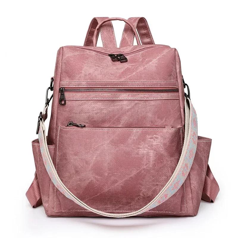 

Lightweight Girls Retro Backpack Fashion Multipurpose Women s Backpack Large Capacity Leisure Travel Dual-purpose Shoulder Bag
