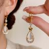 Exquisite Teardrop Opal Zircon Butterfly Earrings for Women Fashionable Personalized Daily Accessory Party Jewelry Birthday Gift