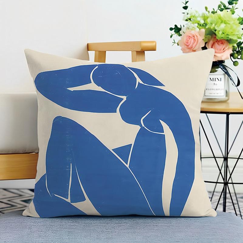 Creative Oil Painting Printed Decorative Pillowcase Bedroom Living Room Square Cushion Pillowcase
