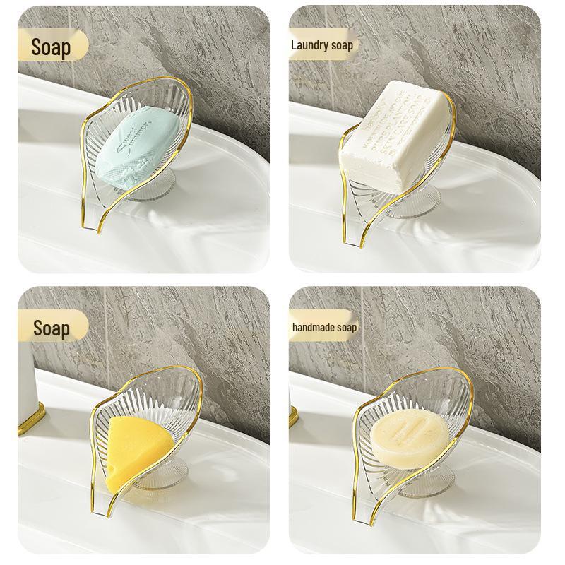 Nordic Style Draining Soap Dish - Bathroom Creative No-Water Storage Rack