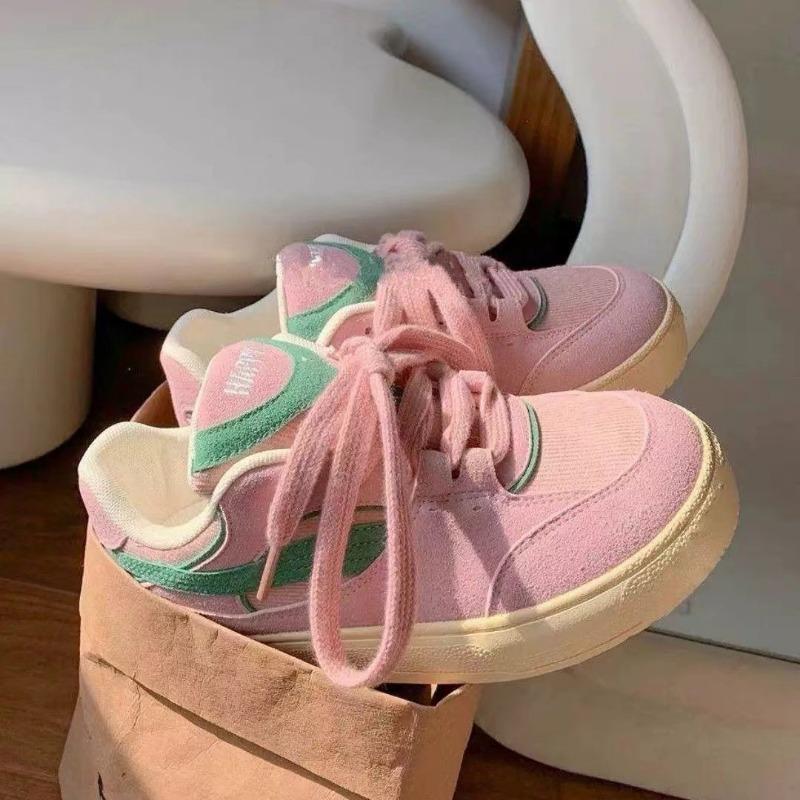 Pantofi la modă pentru femei la reducere 2024 Pantofi vulcanizați pentru femei cu șireturi Toamnă cu vârf rotund Culori mixte Plati Casual Pantofi sport confortabili