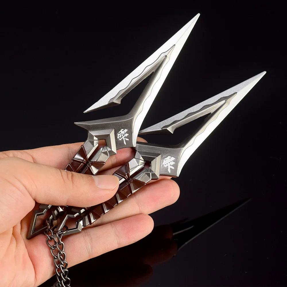 Valorant Kuronami No Yaiba Pairing Weapon Model Bali Song Karambit Toy Sword Cosplay All Metal Ornaments Send Display Stand Gift