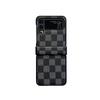 Checkerboard Retro Suitable for Samsung Zflip3/4 Mobile Phone Case Folding Screen Fashionable Flip Anti-fall Protection Case