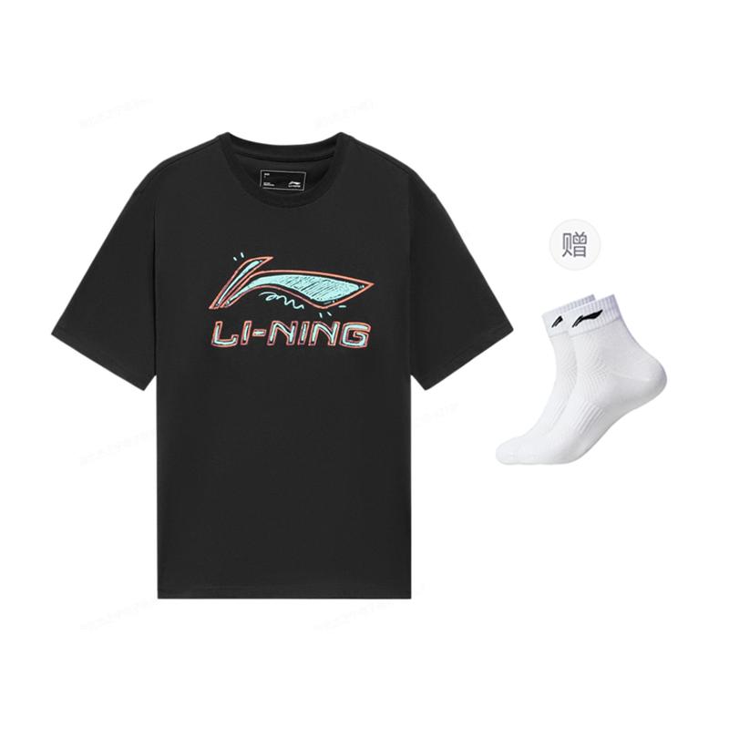 Li Ning Sports Fashion Collection T Shirt Men's Black AHSS879-1