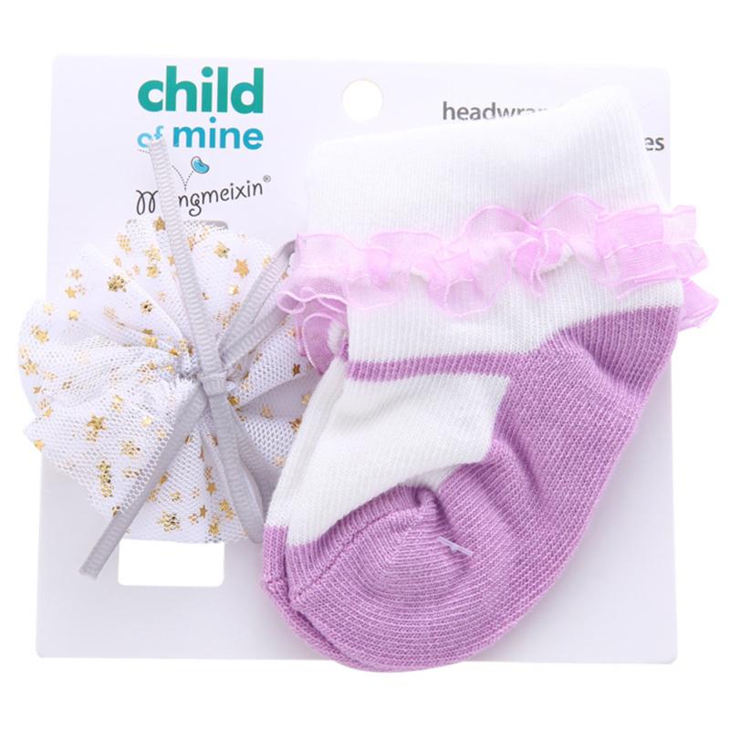 Baumwolle Kleinkind Neugeborene Socken Stirnband Sets Baby Mädchen Spitze Blumen Stirnband Babyparty Geschenke