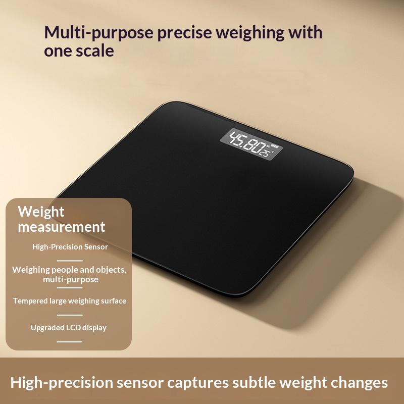 Smart Digital Body Weight Scale High Precision Electronic Bathroom Scale with Backlit LCD Battery Operated for Home Dorm