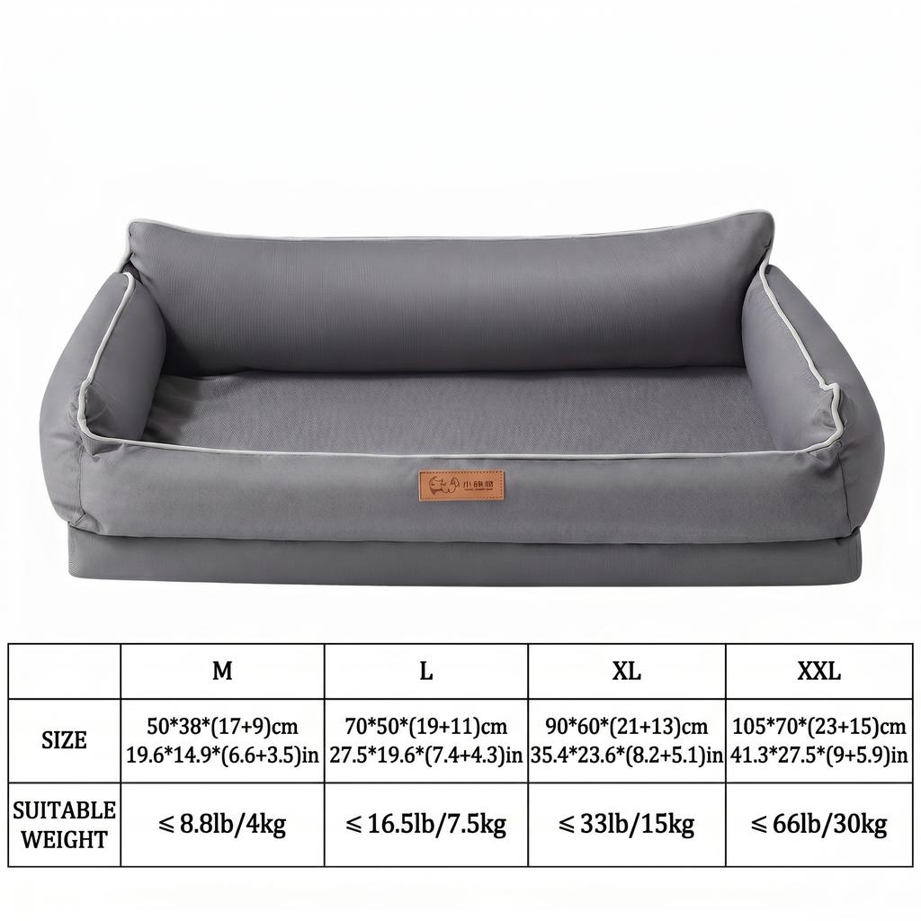Dog Beds Large Sized Dog,Washable Dog Sofa Bed for Large Dogs,Comfy Supportive Egg-Crate Foam Pet Couch Bed with Removable Cover