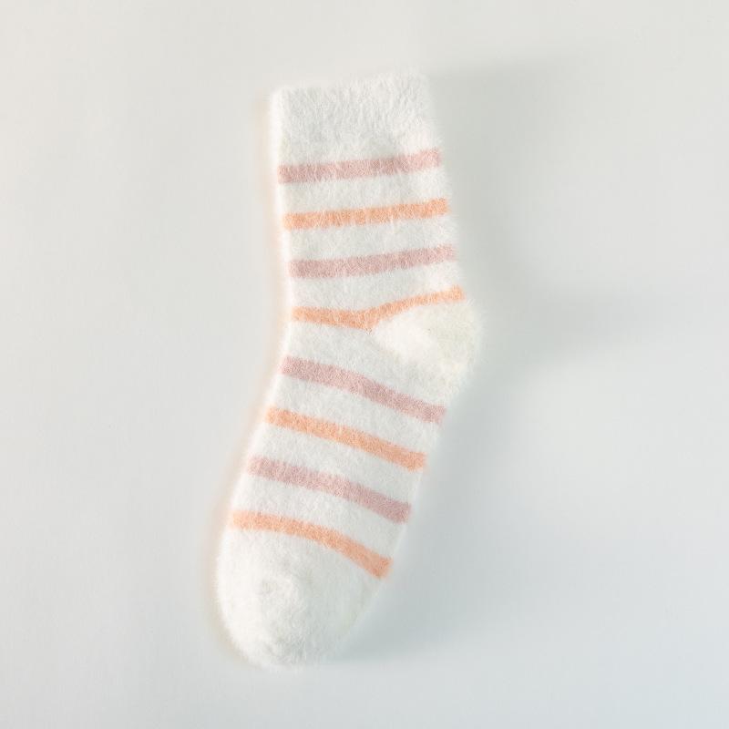 Autumn And Winter New Socks Women Thickened Warm Imitation Mink Velvet Sweet Fruit Ladies Home Floor Socks Sleep Socks