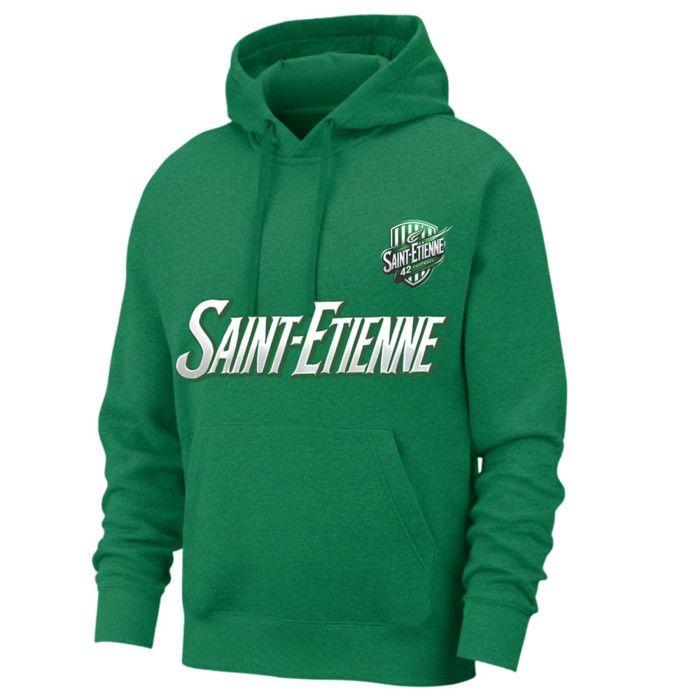 Sweat à Capuche Vert Inspiré de Saint-Étienne - Style Foot HommeTaille XS à XXXL - Vert