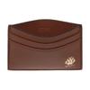 Bally Beckett Gold Foil  Crest Logo Calfskin Card Holder Men Card Holder Brown 6310938