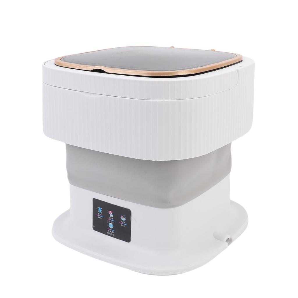 Portable Washing Machine 11.5L Foldable Portable Washer with Soft Drying Automatic Drainage for Home Dormitory EU Plug