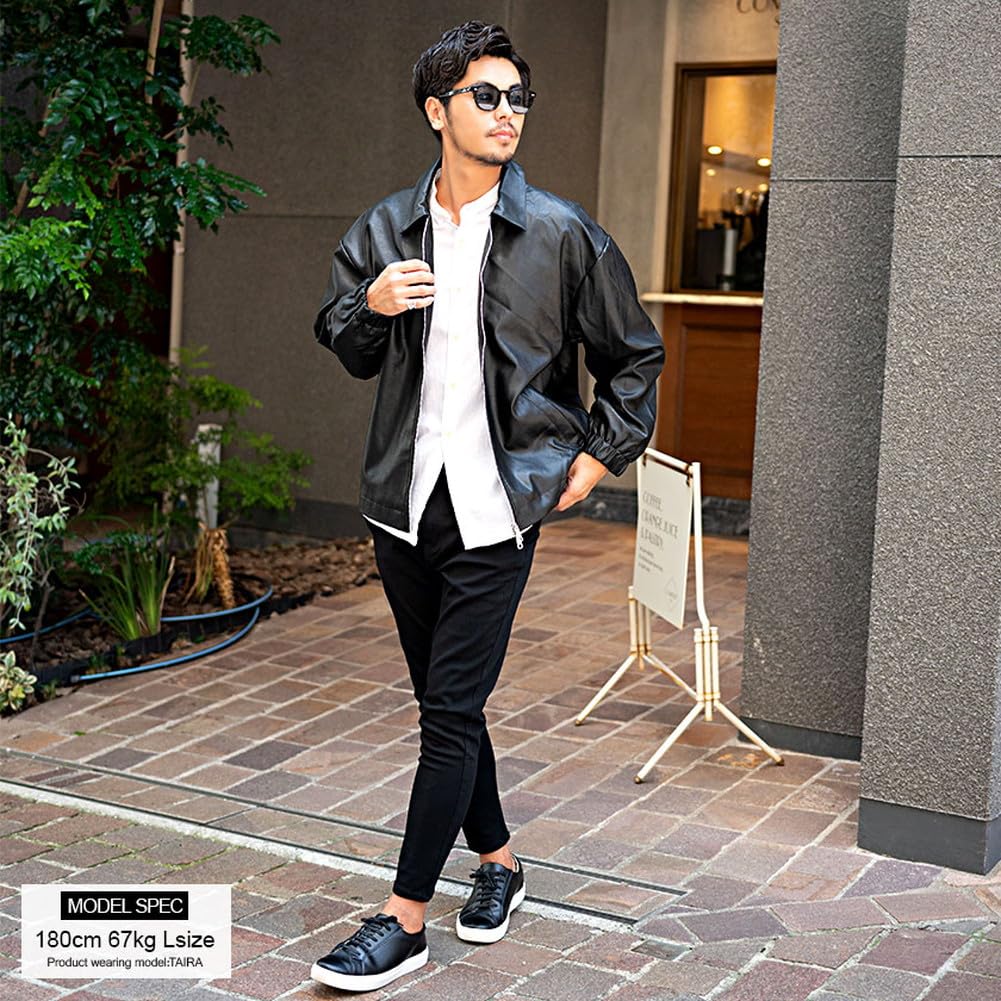 SILVER BULLET CavariA Unisex Oversized PU Leather Size 44 Black Men's Jacket, CATN23-13, (M),