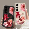 Flower Print Cover For Samsung S25 Ultra S24 FE S23 S22 A56 A36 A16 A15 A55 A35 TPU Soft Matte Shockproof Phone Case