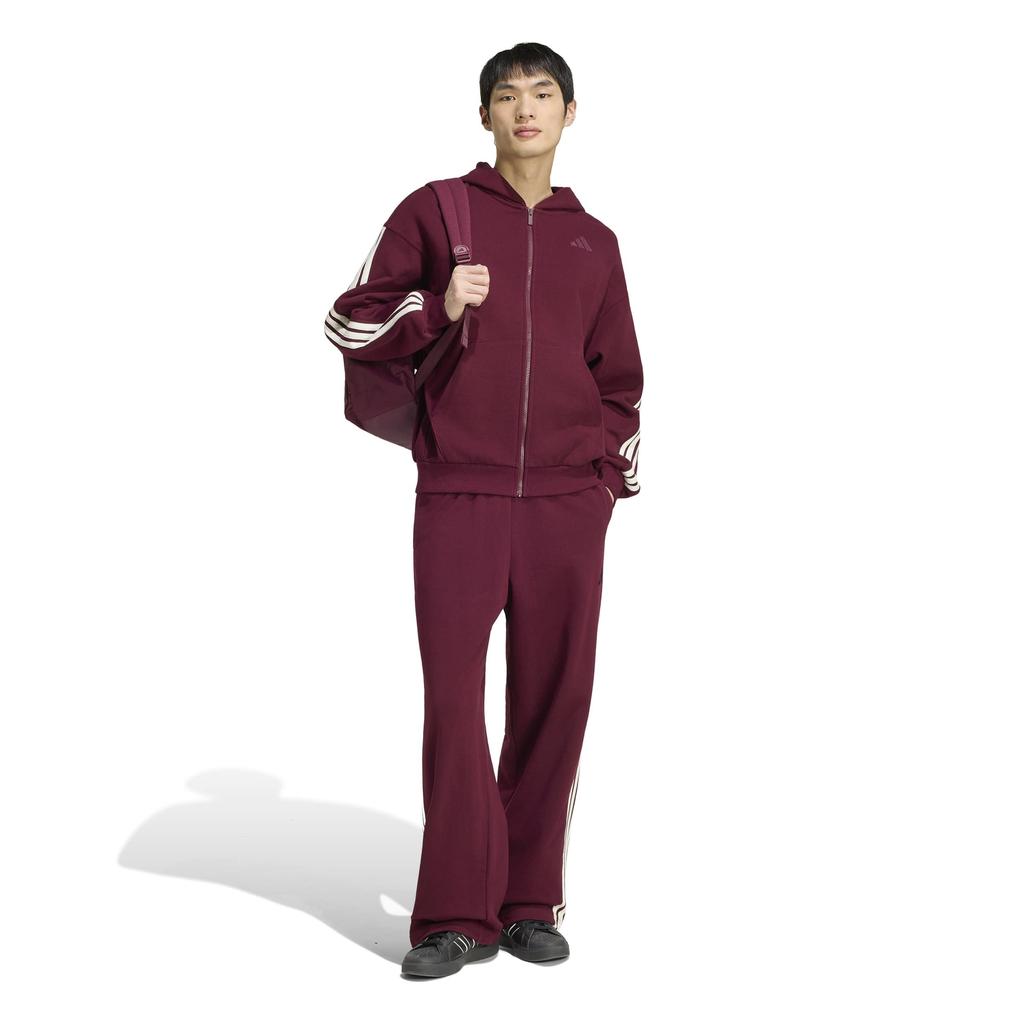 KIT Sweat Hoodie CT626 L [Adidas] 3-Stripes Full-Zip Men's Maroon/Off-White (KW2397)