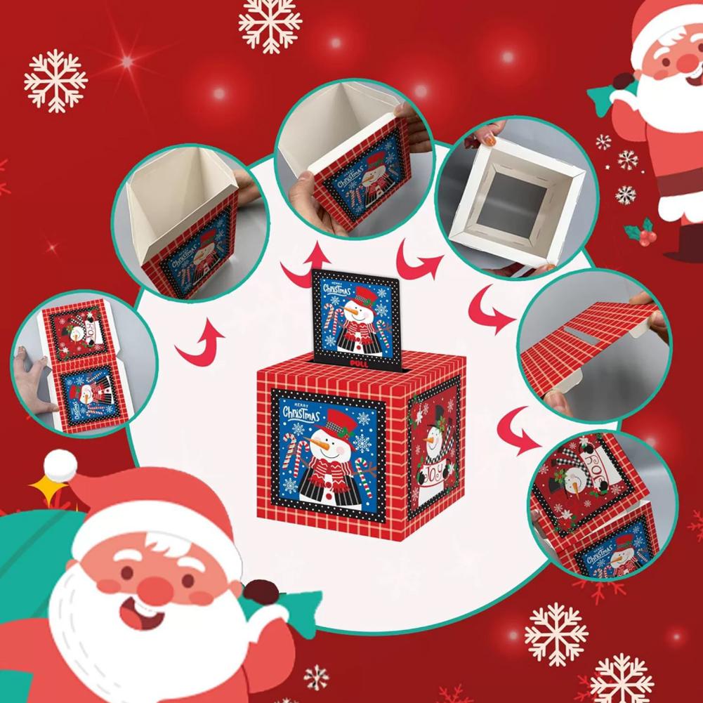 Christmas Santa Claus Cash Gift Box Surprise Money Pulling Box 2026 New Year Xmas Navidad Noel Decorations Money Envelope