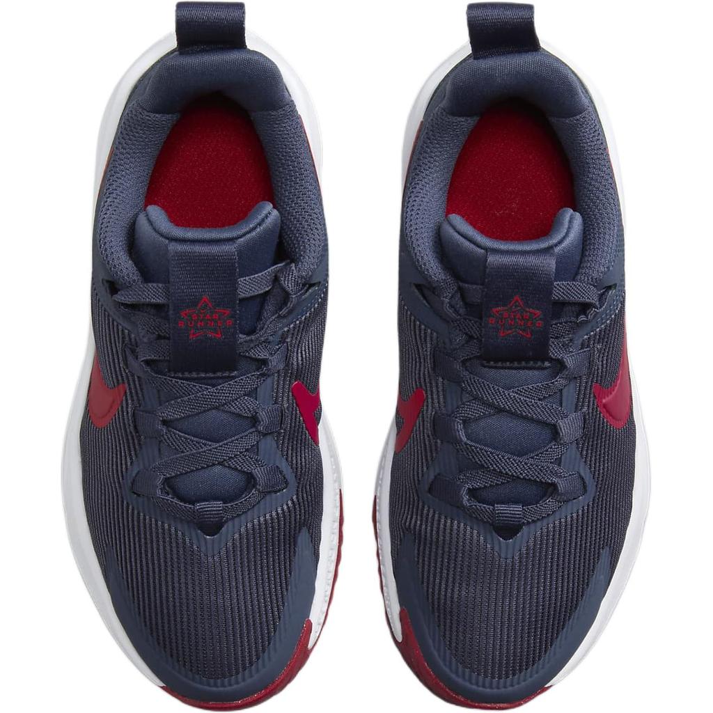Nike Star Runner 4 Comfortable Versatile Shock Absorption Rebound Low-Top Kids Running Shoes Kids sneaker Blue Red DX7614-406